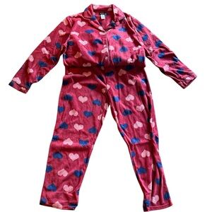 Angelina Dark Red and Blue Heart Pajama Set-NWOT-Size XL